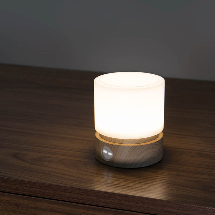Stornfield | Nordic Contemporary Rechargeable Cylindrical LED Table Lamp in ABS HIPS Silicone for Bedside Use
