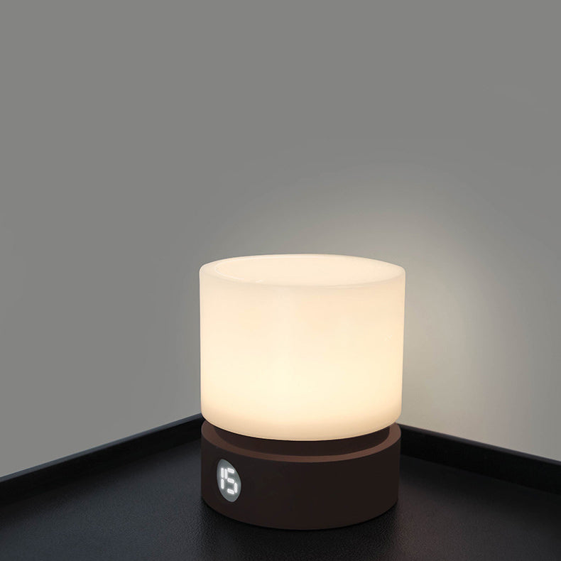 Stornfield | Nordic Contemporary Rechargeable Cylindrical LED Table Lamp in ABS HIPS Silicone for Bedside Use