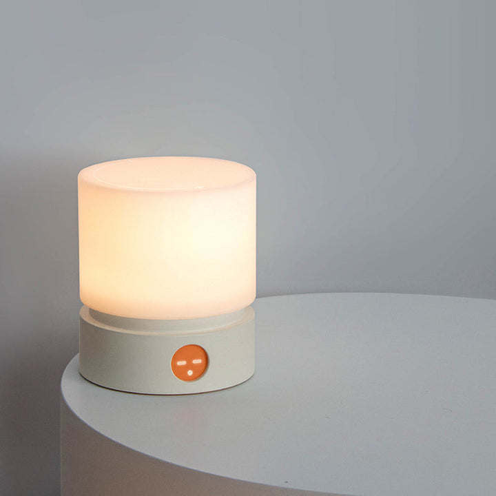 Stornfield | Nordic Contemporary Rechargeable Cylindrical LED Table Lamp in ABS HIPS Silicone for Bedside Use