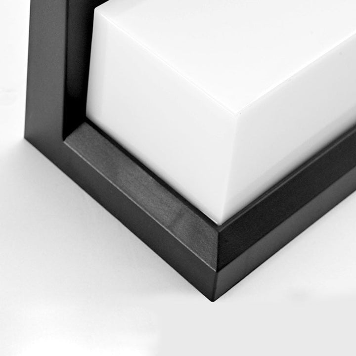 Modern Minimalist Solar & Waterproof Plastic & PC Rectangular LED Wall Sconce Lamp For Outdoor, Patio & Garden | Stornfield