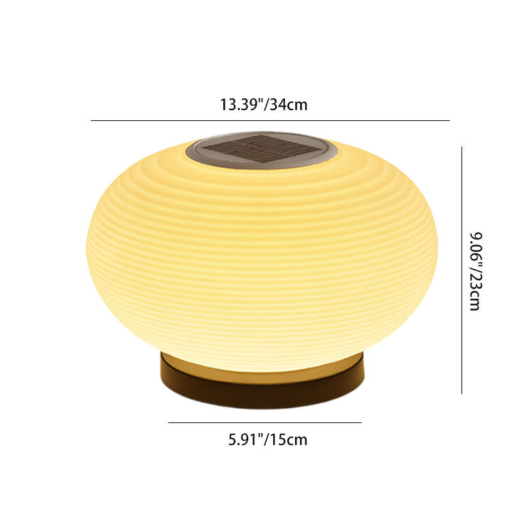 Modern Minimalist PE Oval LED Solar & Waterproof Outdoor Light For Garden & Patio | Stornfield
