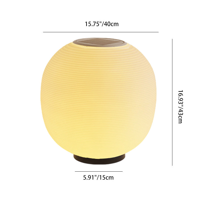 Modern Minimalist PE Oval LED Solar & Waterproof Outdoor Light For Garden & Patio | Stornfield