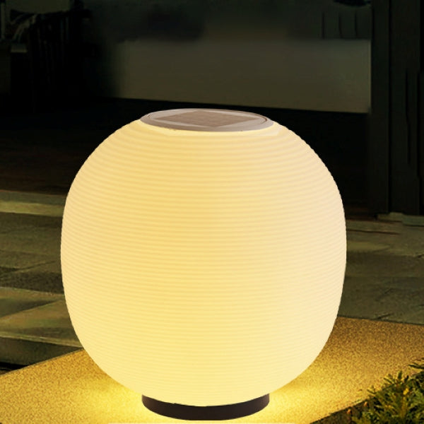 Modern Minimalist PE Oval LED Solar & Waterproof Outdoor Light For Garden & Patio | Stornfield