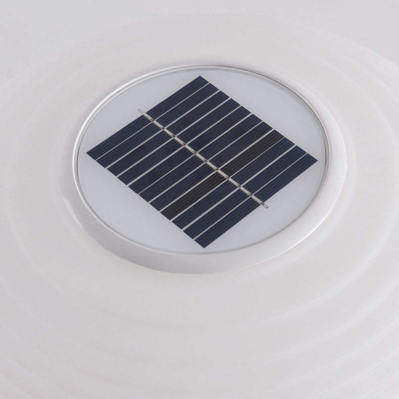 Modern Minimalist PE Oval LED Solar & Waterproof Outdoor Light For Garden & Patio | Stornfield