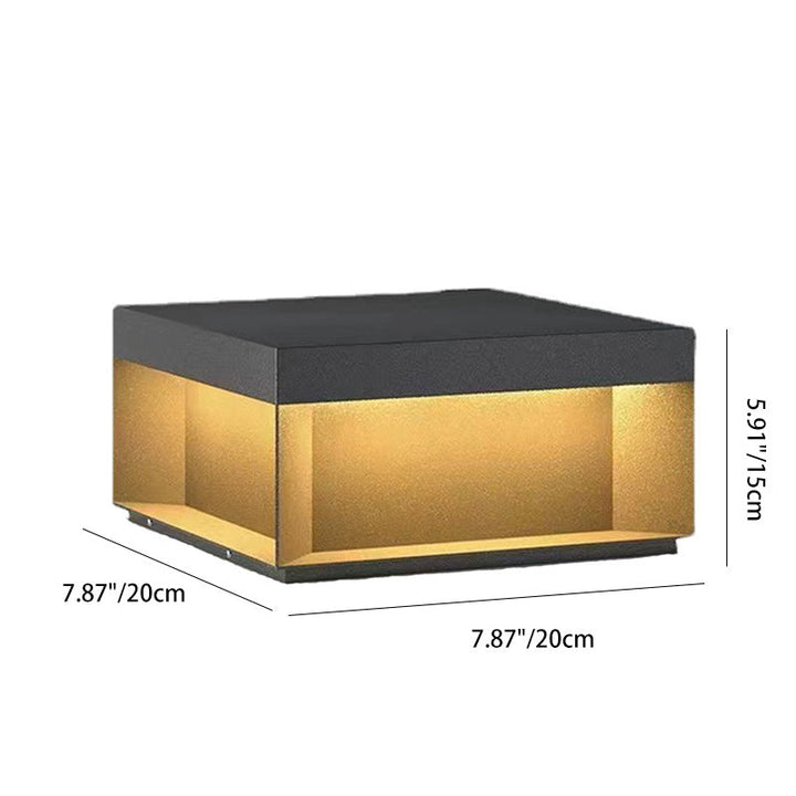 Modern Minimalist Stainless Steel Square LED Outdoor Light With Solar & Waterproof Features For Garden, Patio, Gate | Stornfield