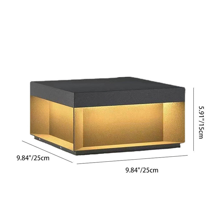 Modern Minimalist Stainless Steel Square LED Outdoor Light With Solar & Waterproof Features For Garden, Patio, Gate | Stornfield
