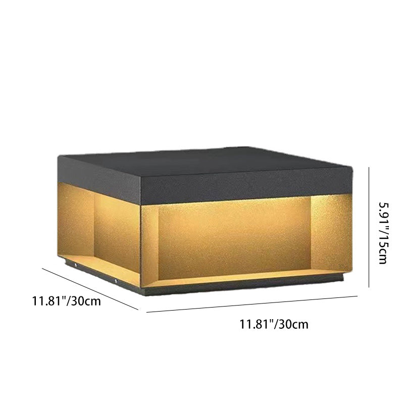 Modern Minimalist Stainless Steel Square LED Outdoor Light With Solar & Waterproof Features For Garden, Patio, Gate | Stornfield