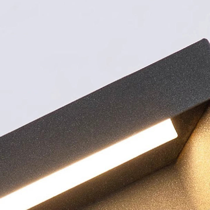 Modern Minimalist Stainless Steel Square LED Outdoor Light With Solar & Waterproof Features For Garden, Patio, Gate | Stornfield