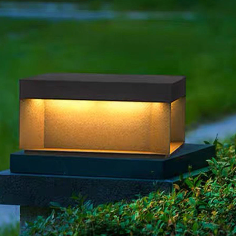 Modern Minimalist Stainless Steel Square LED Outdoor Light With Solar & Waterproof Features For Garden, Patio, Gate | Stornfield