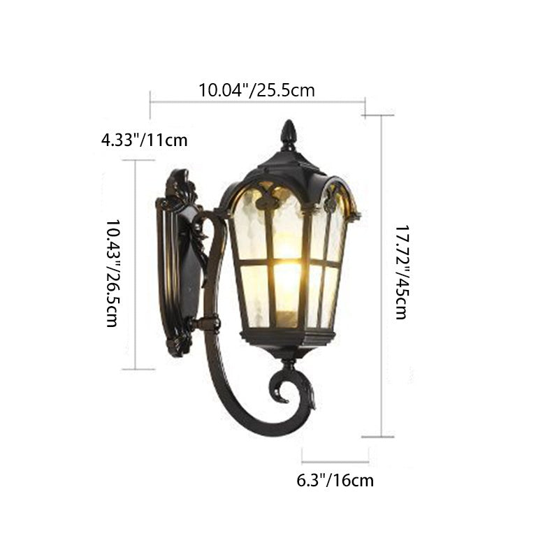 Contemporary Nordic Aluminum Glass Curved-Square 1-Light Wall Sconce Lamp For Outdoor | Stornfield