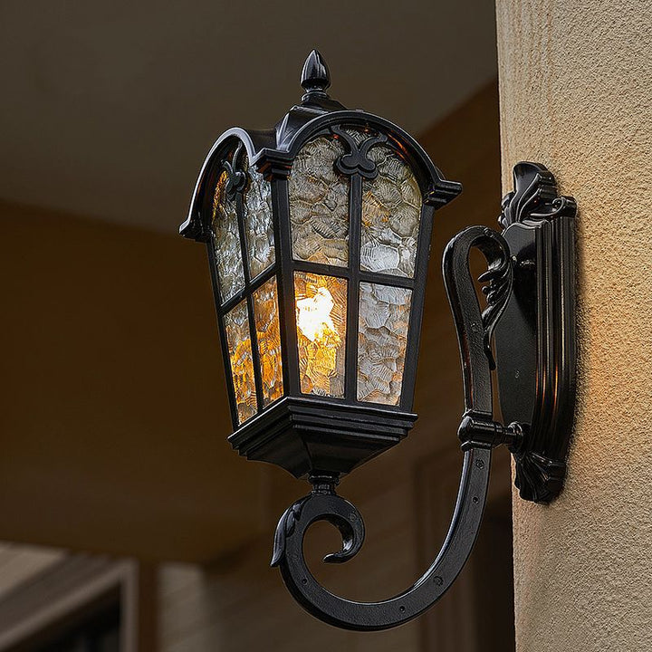 Contemporary Nordic Aluminum Glass Curved-Square 1-Light Wall Sconce Lamp For Outdoor | Stornfield