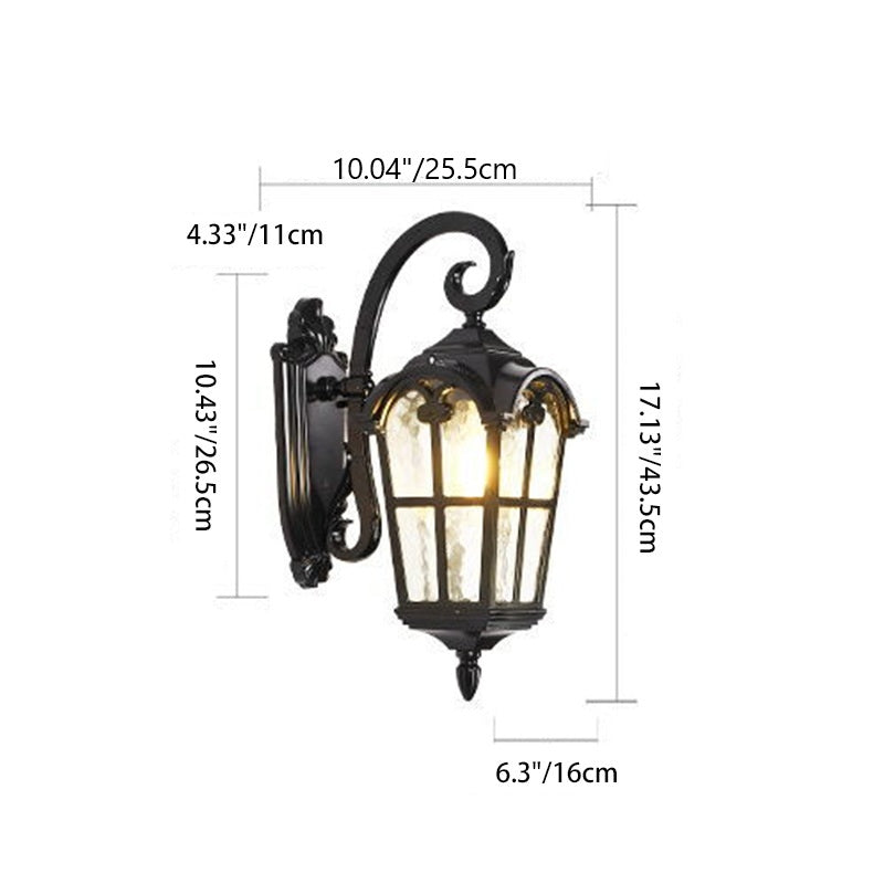 Contemporary Nordic Aluminum Glass Curved-Square 1-Light Wall Sconce Lamp For Outdoor | Stornfield