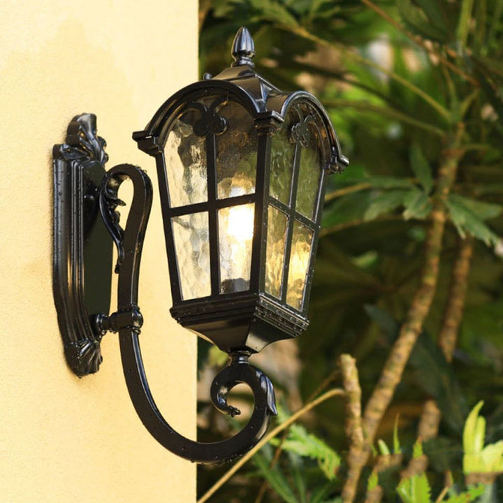 Contemporary Nordic Aluminum Glass Curved-Square 1-Light Wall Sconce Lamp For Outdoor | Stornfield