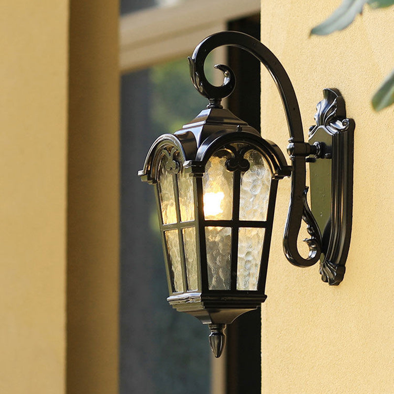Contemporary Nordic Aluminum Glass Curved-Square 1-Light Wall Sconce Lamp For Outdoor | Stornfield