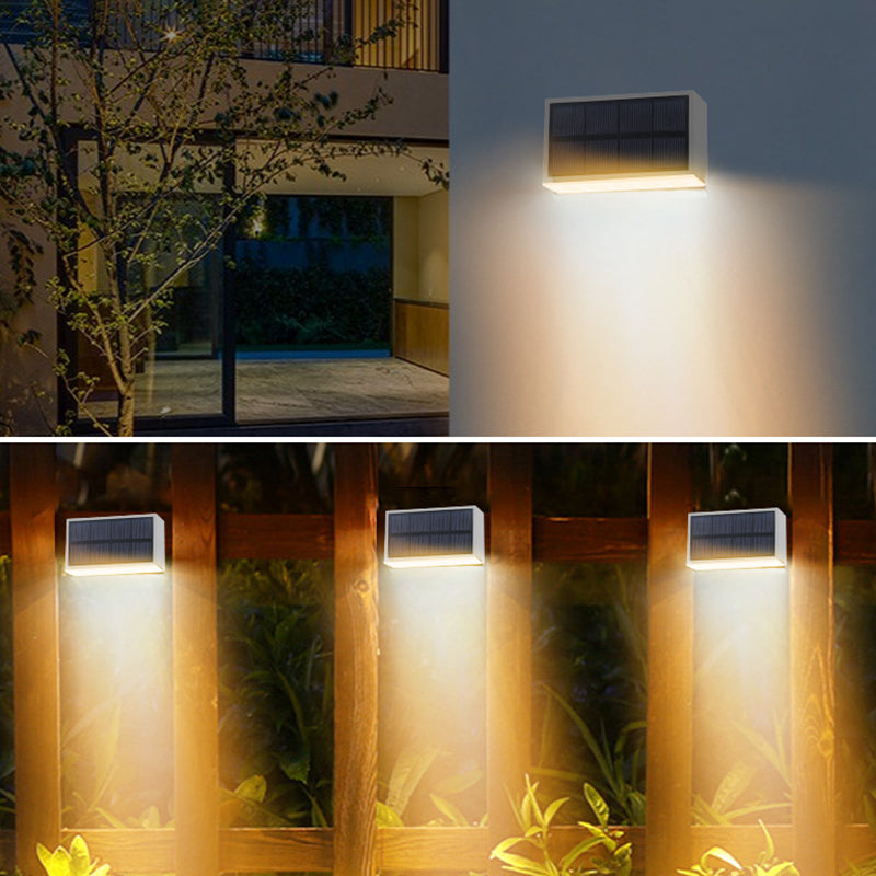 Modern Minimalist Solar Waterproof ABS PC Rectangular LED Outdoor Step Light Ideal For Garden And Outdoor Patio | Stornfield