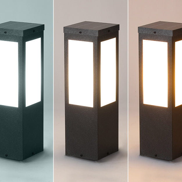 Modern Minimalist Solar Waterproof Metal & PC Pillar LED Outdoor Light Landscape Lighting For Garden & Outdoor Patio | Stornfield