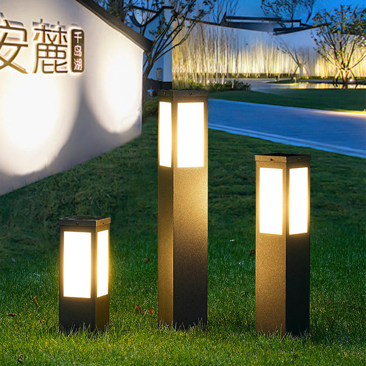 Modern Minimalist Solar Waterproof Metal & PC Pillar LED Outdoor Light Landscape Lighting For Garden & Outdoor Patio | Stornfield