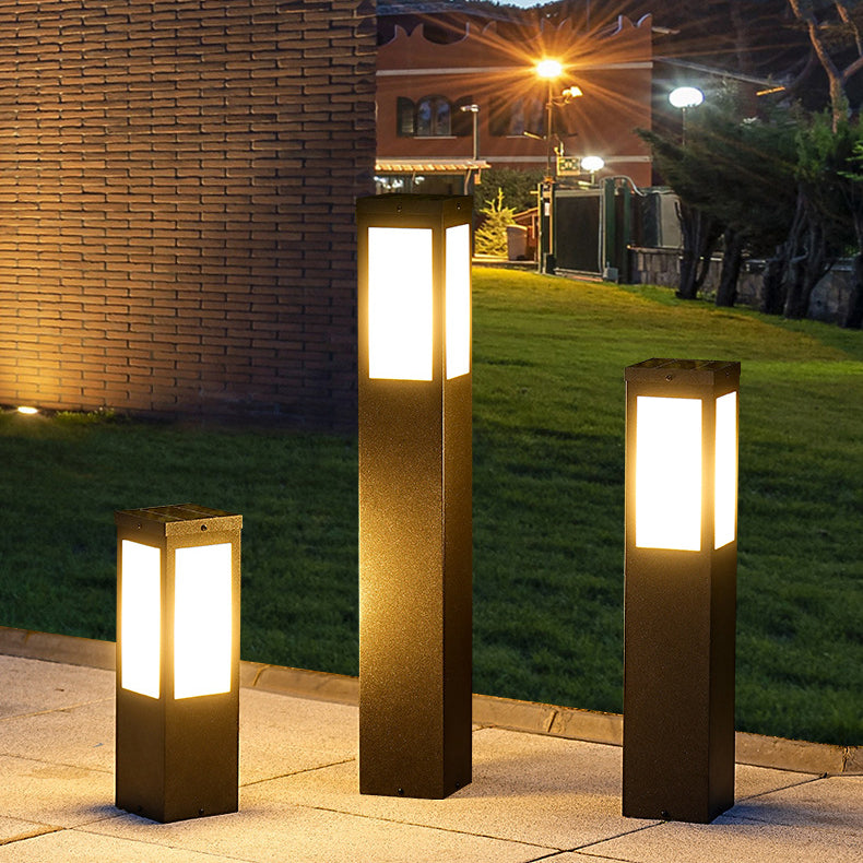 Modern Minimalist Solar Waterproof Metal & PC Pillar LED Outdoor Light Landscape Lighting For Garden & Outdoor Patio | Stornfield