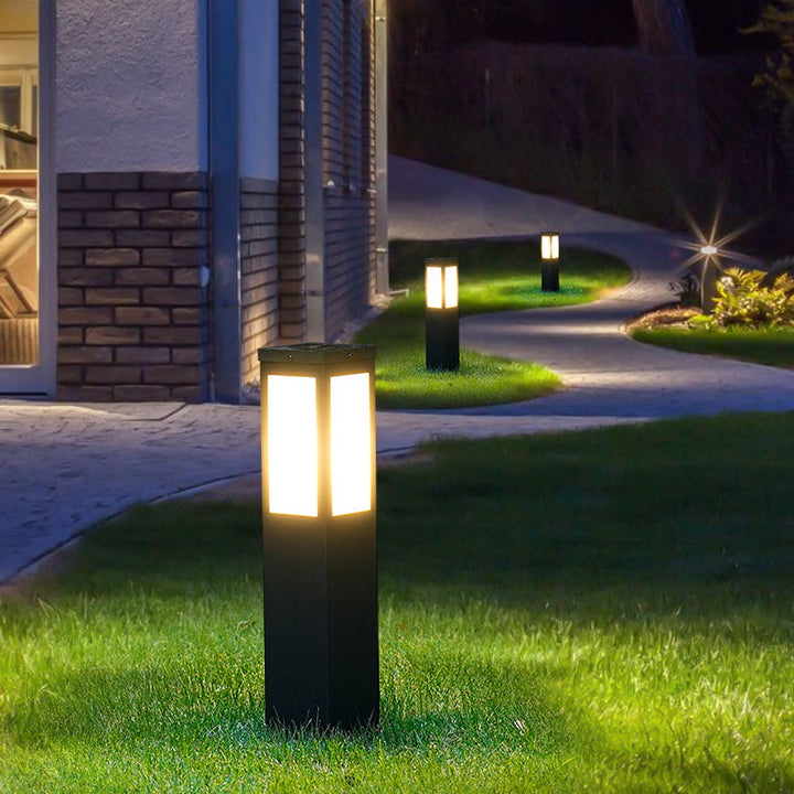 Modern Minimalist Solar Waterproof Metal & PC Pillar LED Outdoor Light Landscape Lighting For Garden & Outdoor Patio | Stornfield