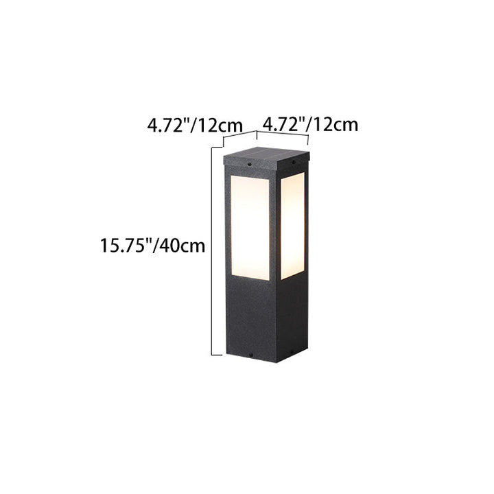 Modern Minimalist Solar Waterproof Metal & PC Pillar LED Outdoor Light Landscape Lighting For Garden & Outdoor Patio | Stornfield