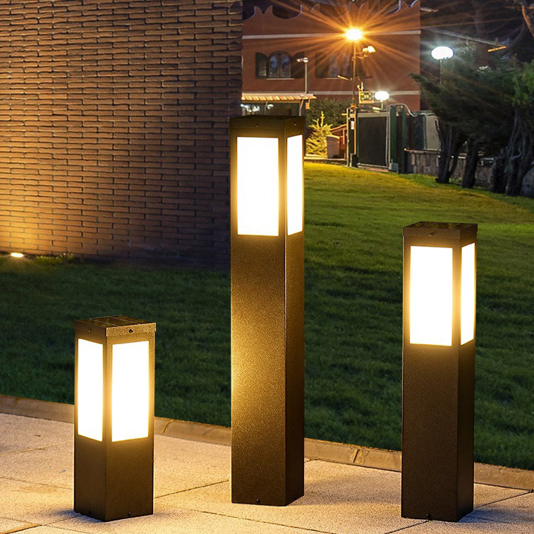 Modern Minimalist Solar Waterproof Metal & PC Pillar LED Outdoor Light Landscape Lighting For Garden & Outdoor Patio | Stornfield
