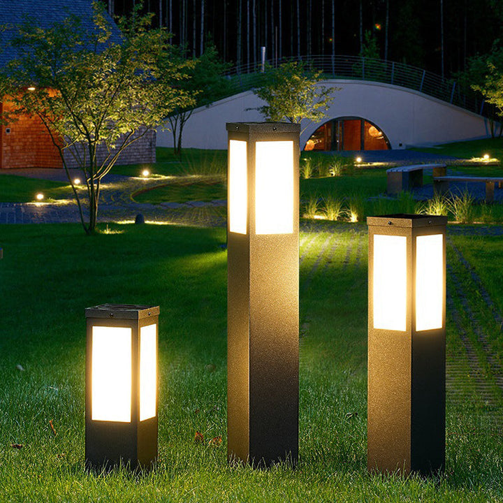 Modern Minimalist Solar Waterproof Metal & PC Pillar LED Outdoor Light Landscape Lighting For Garden & Outdoor Patio | Stornfield