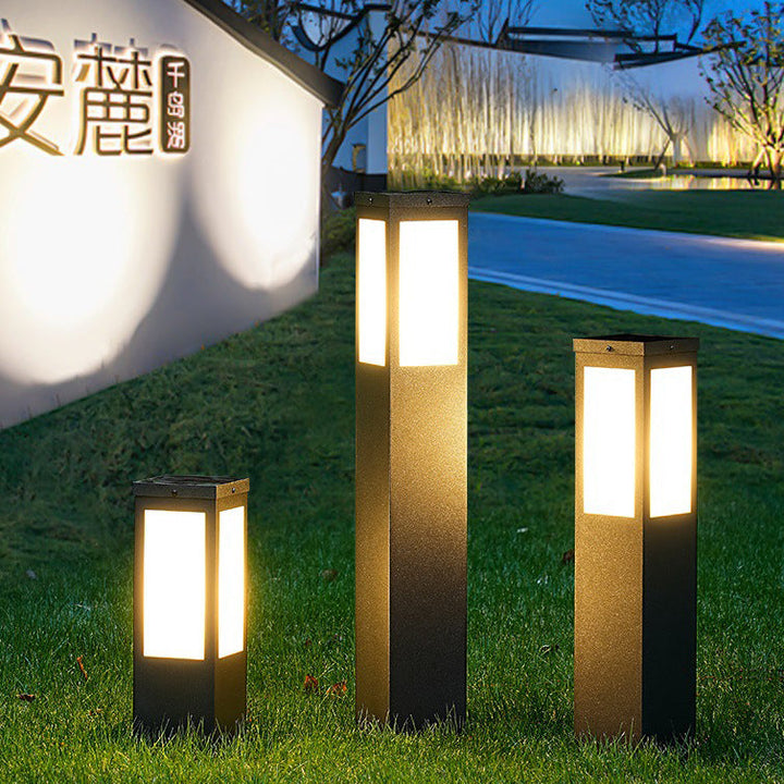 Modern Minimalist Solar Waterproof Metal & PC Pillar LED Outdoor Light Landscape Lighting For Garden & Outdoor Patio | Stornfield