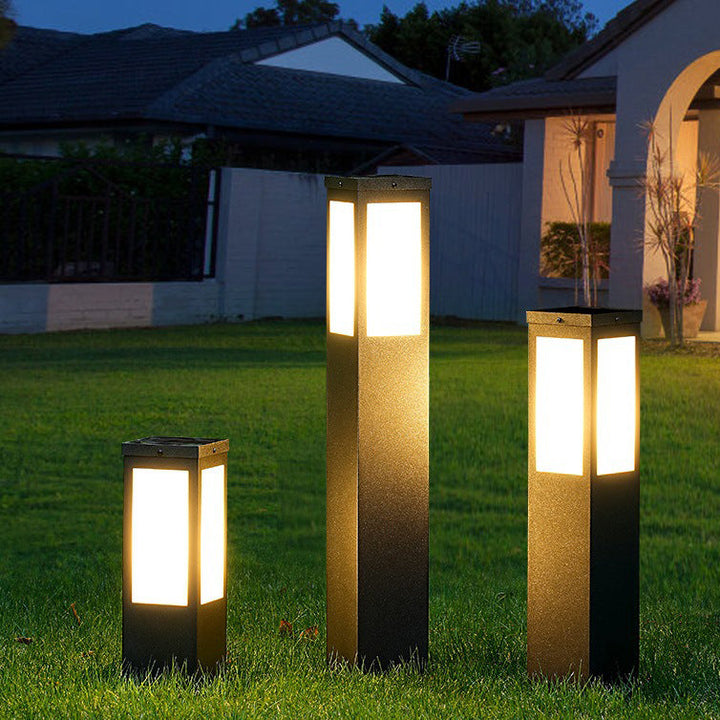 Modern Minimalist Solar Waterproof Metal & PC Pillar LED Outdoor Light Landscape Lighting For Garden & Outdoor Patio | Stornfield