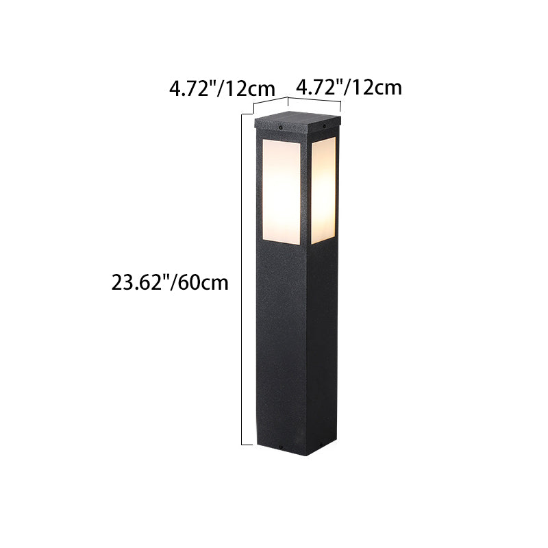 Modern Minimalist Solar Waterproof Metal & PC Pillar LED Outdoor Light Landscape Lighting For Garden & Outdoor Patio | Stornfield