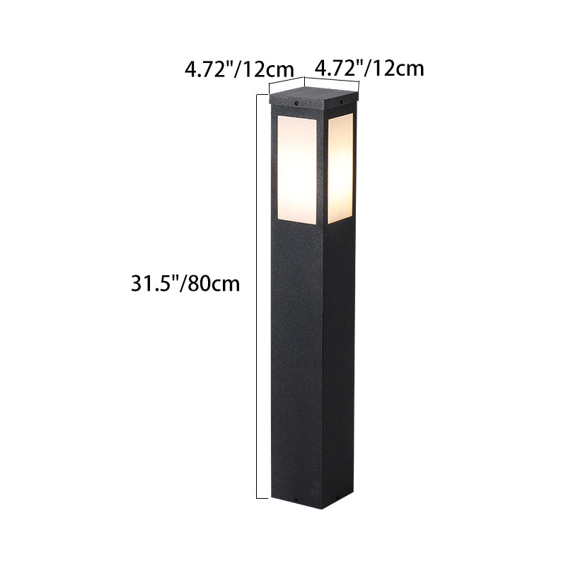 Modern Minimalist Solar Waterproof Metal & PC Pillar LED Outdoor Light Landscape Lighting For Garden & Outdoor Patio | Stornfield