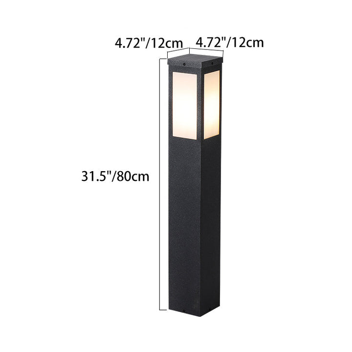 Modern Minimalist Solar Waterproof Metal & PC Pillar LED Outdoor Light Landscape Lighting For Garden & Outdoor Patio | Stornfield