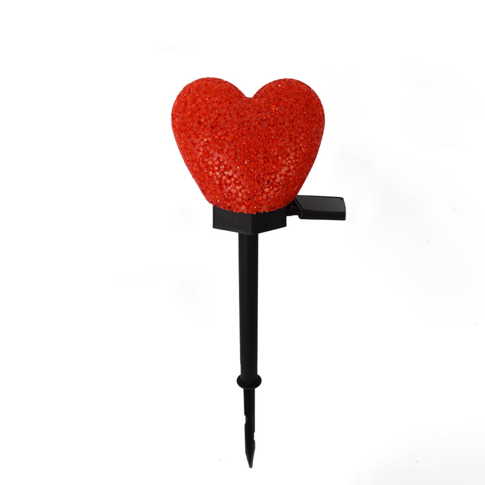 Modern Art Deco Solar Waterproof ABS Plastic & Nano Heart-Shaped Decorative LED Outdoor Light Landscape Lighting For Garden & Outdoor Patio | Stornfield
