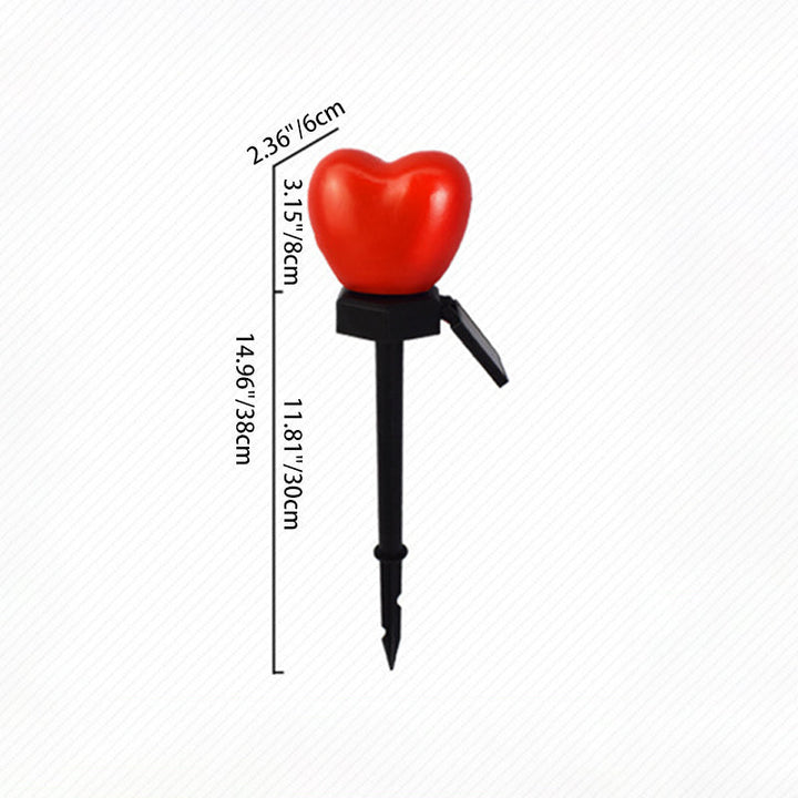 Modern Art Deco Solar Waterproof ABS Plastic & Nano Heart-Shaped Decorative LED Outdoor Light Landscape Lighting For Garden & Outdoor Patio | Stornfield