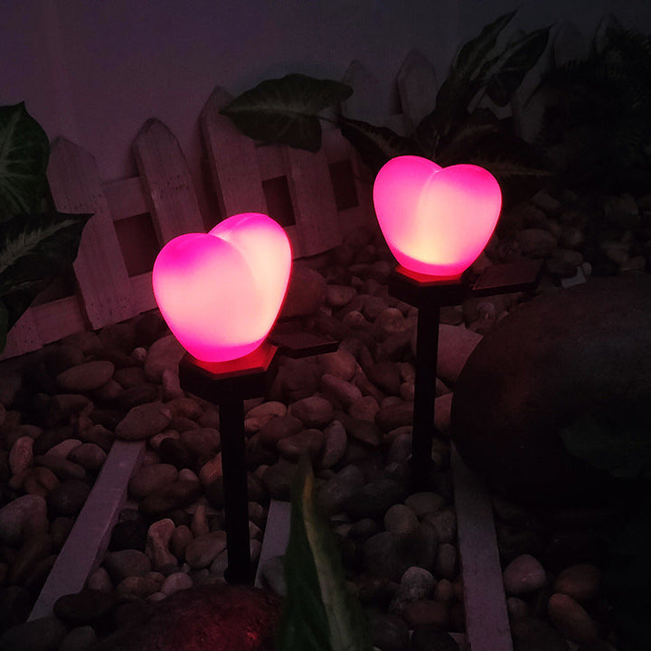 Modern Art Deco Solar Waterproof ABS Plastic & Nano Heart-Shaped Decorative LED Outdoor Light Landscape Lighting For Garden & Outdoor Patio | Stornfield