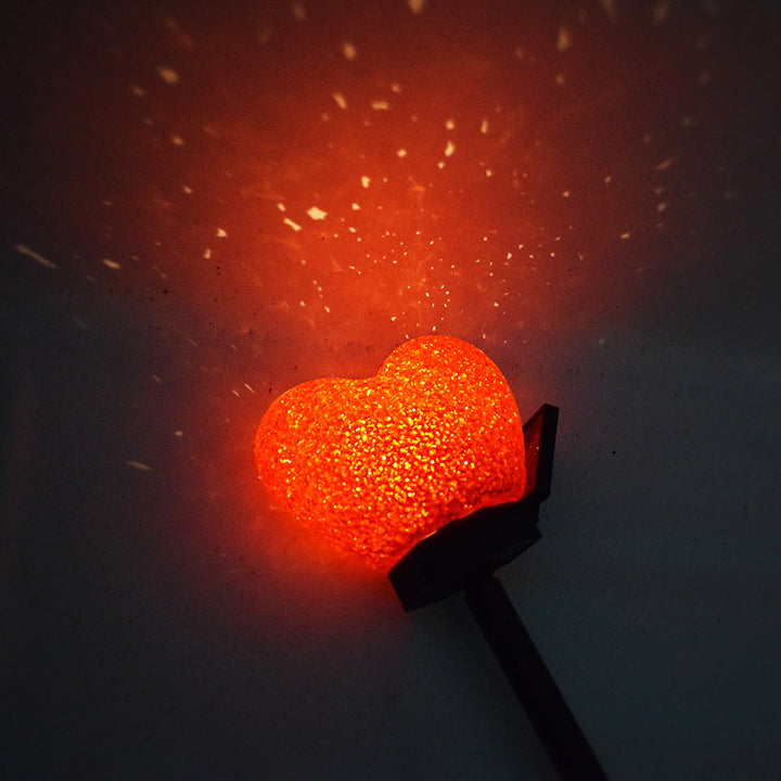 Modern Art Deco Solar Waterproof ABS Plastic & Nano Heart-Shaped Decorative LED Outdoor Light Landscape Lighting For Garden & Outdoor Patio | Stornfield