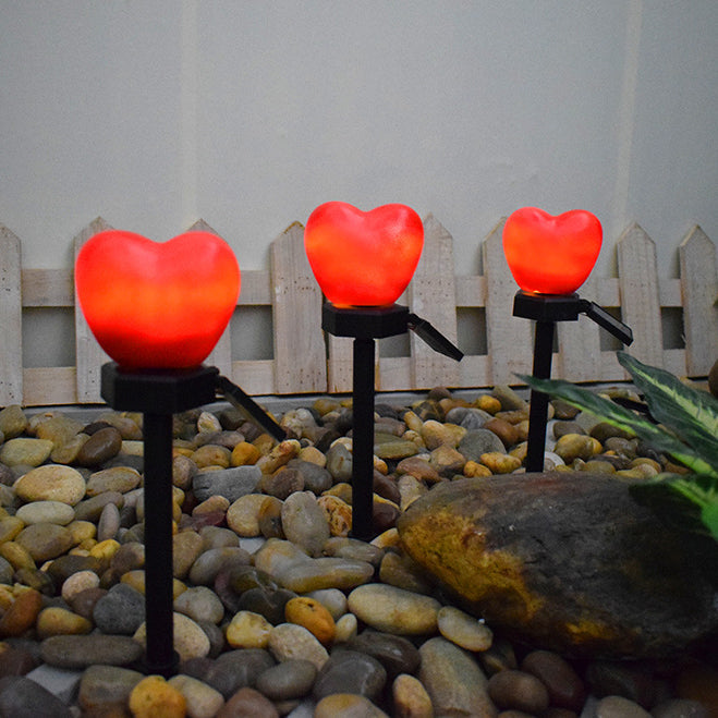 Modern Art Deco Solar Waterproof ABS Plastic & Nano Heart-Shaped Decorative LED Outdoor Light Landscape Lighting For Garden & Outdoor Patio | Stornfield