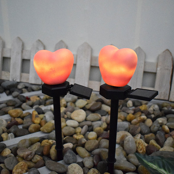 Modern Art Deco Solar Waterproof ABS Plastic & Nano Heart-Shaped Decorative LED Outdoor Light Landscape Lighting For Garden & Outdoor Patio | Stornfield