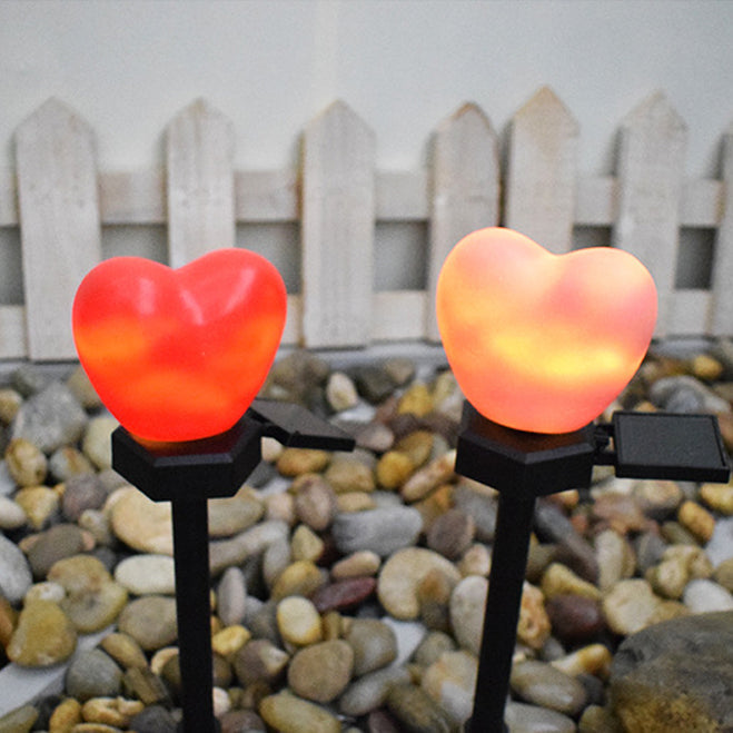 Modern Art Deco Solar Waterproof ABS Plastic & Nano Heart-Shaped Decorative LED Outdoor Light Landscape Lighting For Garden & Outdoor Patio | Stornfield