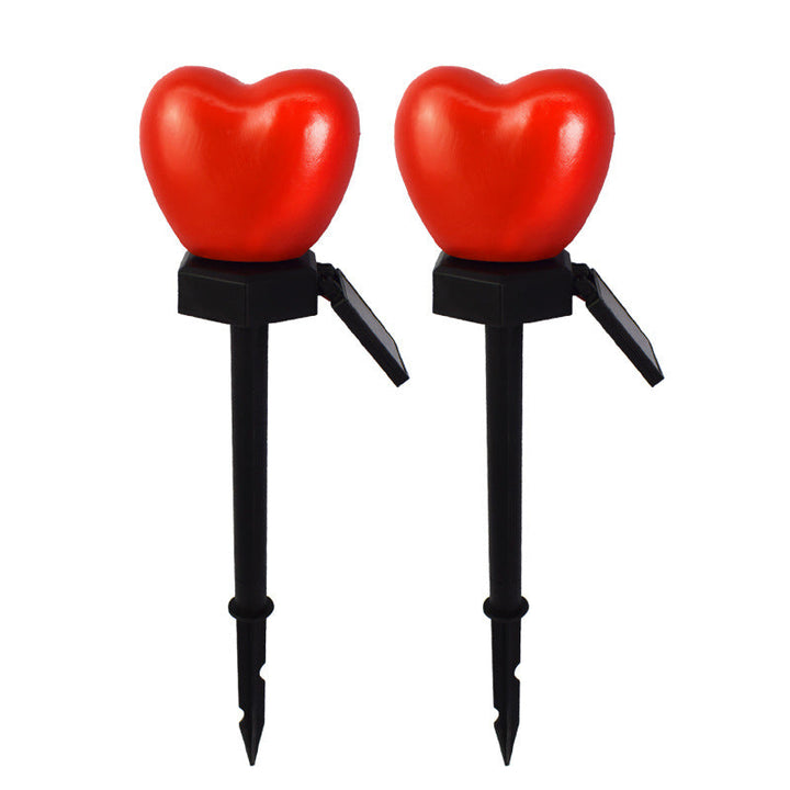 Modern Art Deco Solar Waterproof ABS Plastic & Nano Heart-Shaped Decorative LED Outdoor Light Landscape Lighting For Garden & Outdoor Patio | Stornfield
