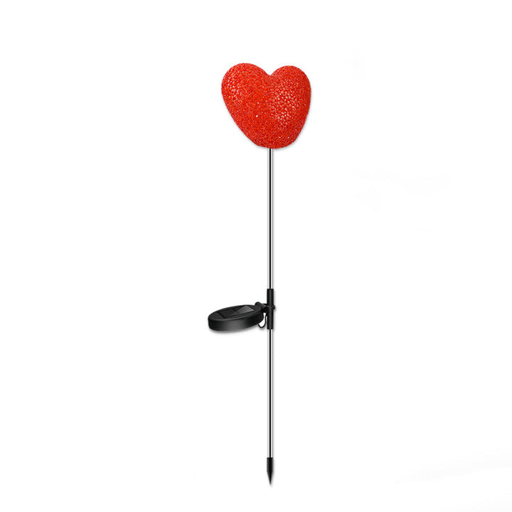 Modern Art Deco Solar Waterproof ABS Plastic & Nano Heart-Shaped Decorative LED Outdoor Light Landscape Lighting For Garden & Outdoor Patio | Stornfield