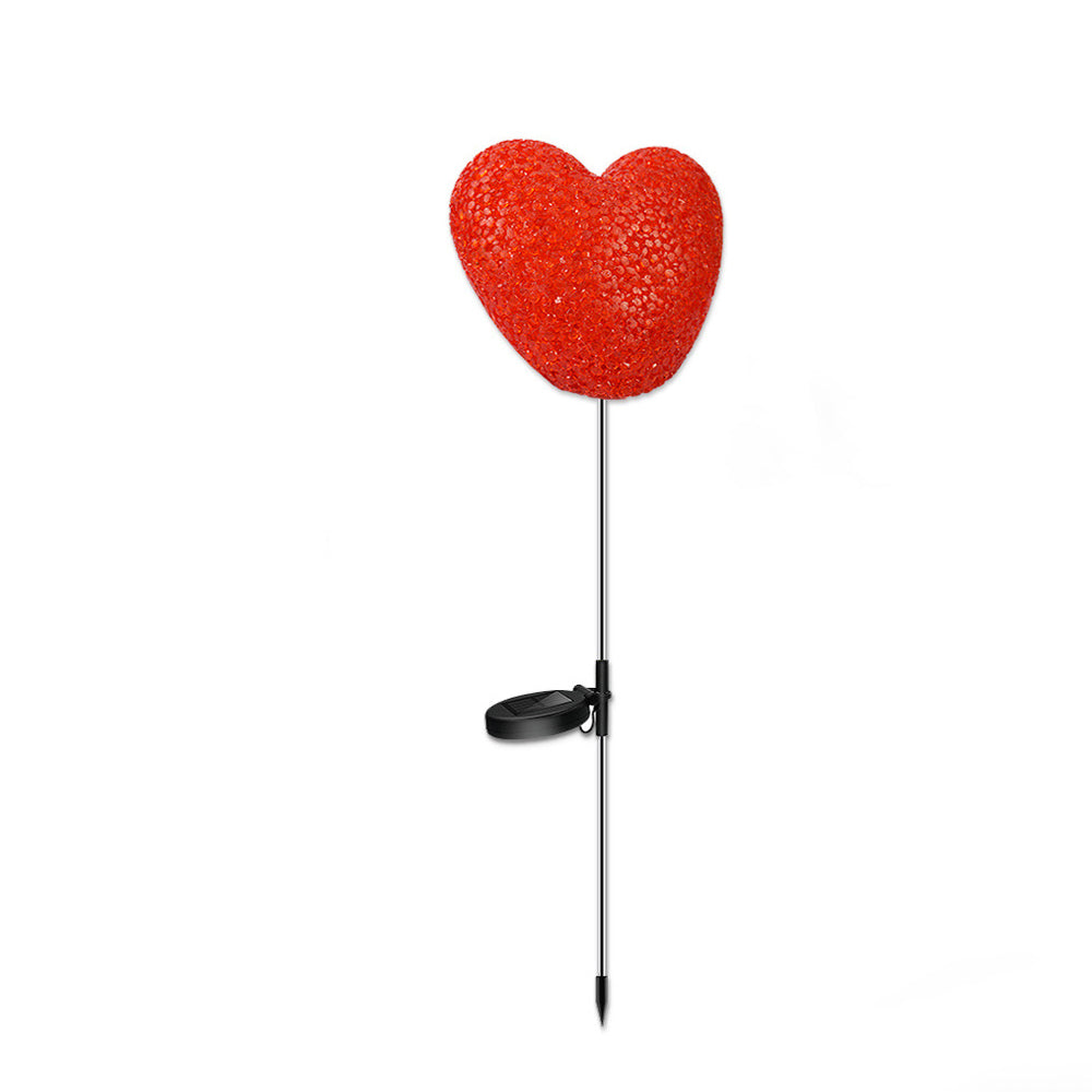 Modern Art Deco Solar Waterproof ABS Plastic & Nano Heart-Shaped Decorative LED Outdoor Light Landscape Lighting For Garden & Outdoor Patio | Stornfield
