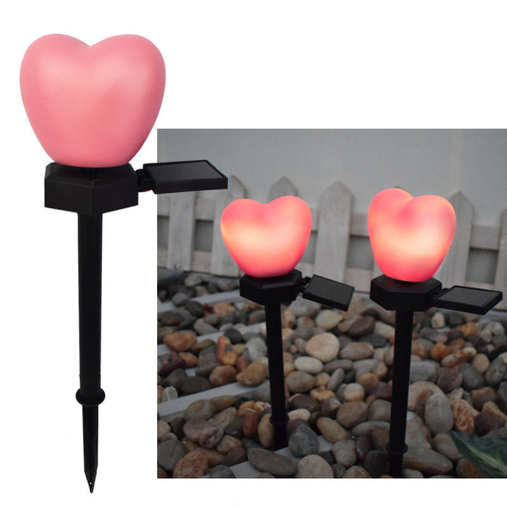 Modern Art Deco Solar Waterproof ABS Plastic & Nano Heart-Shaped Decorative LED Outdoor Light Landscape Lighting For Garden & Outdoor Patio | Stornfield