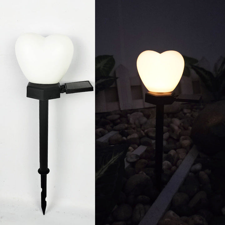 Modern Art Deco Solar Waterproof ABS Plastic & Nano Heart-Shaped Decorative LED Outdoor Light Landscape Lighting For Garden & Outdoor Patio | Stornfield