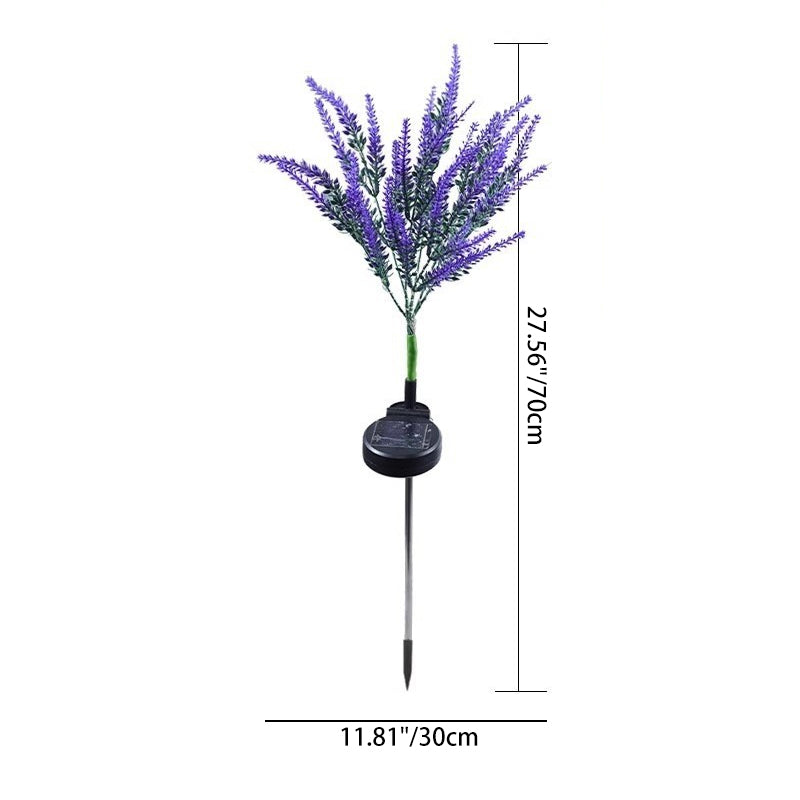 Modern Art Deco Solar Waterproof Stainless Steel PC & ABS Faux Lavender LED Outdoor Light Landscape Lighting For Garden & Outdoor Patio | Stornfield