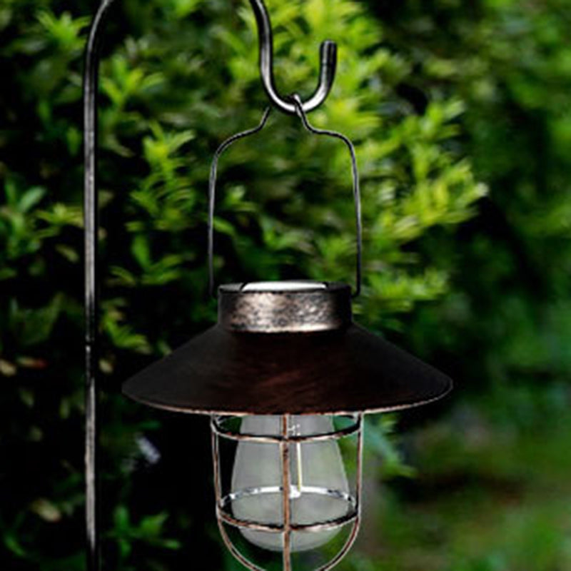 Modern Minimalist Solar Cylinder Hollow Out Iron Plastic LED Outdoor Light For Garden | Stornfield