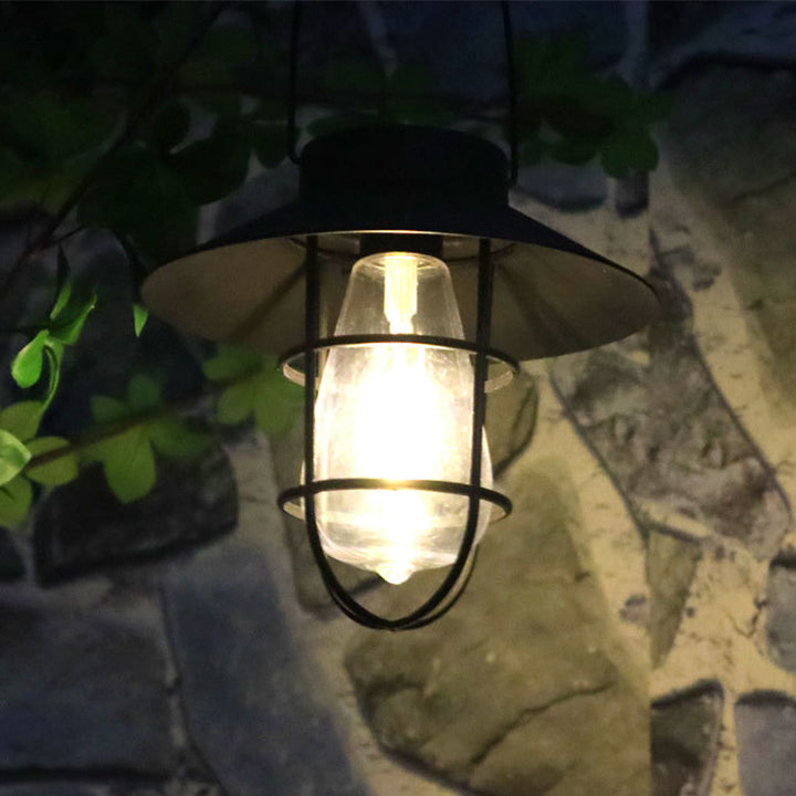 Modern Minimalist Solar Cylinder Hollow Out Iron Plastic LED Outdoor Light For Garden | Stornfield