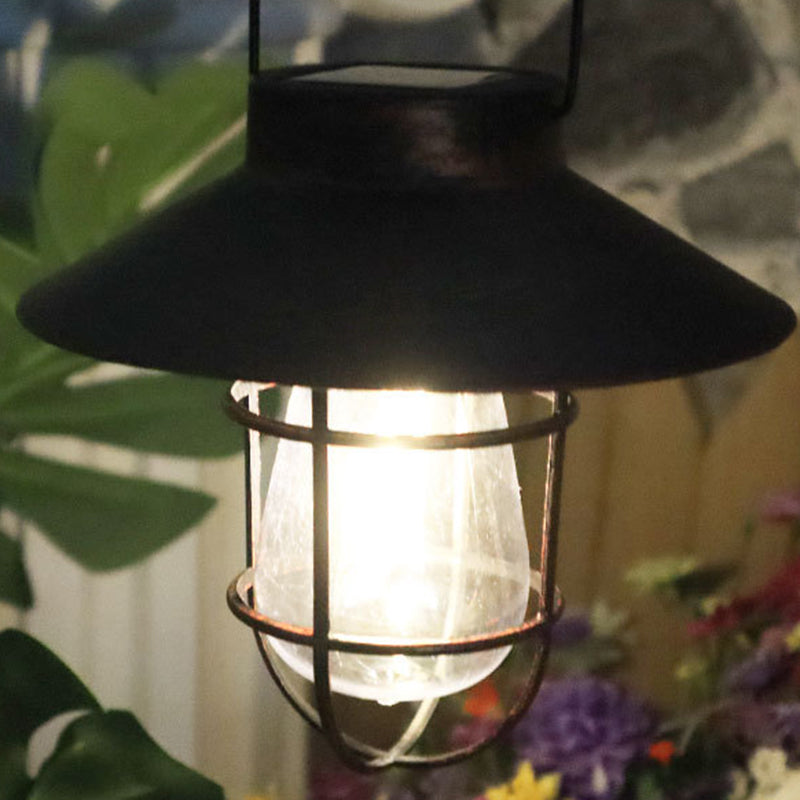 Modern Minimalist Solar Cylinder Hollow Out Iron Plastic LED Outdoor Light For Garden | Stornfield