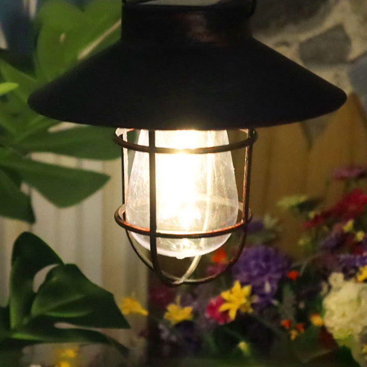 Modern Minimalist Solar Cylinder Hollow Out Iron Plastic LED Outdoor Light For Garden | Stornfield