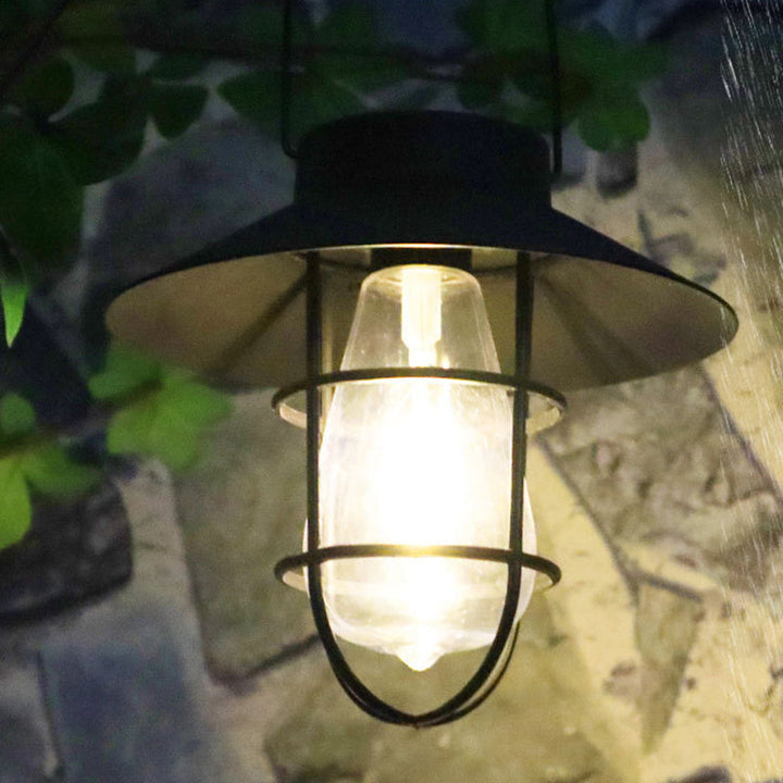Modern Minimalist Solar Cylinder Hollow Out Iron Plastic LED Outdoor Light For Garden | Stornfield