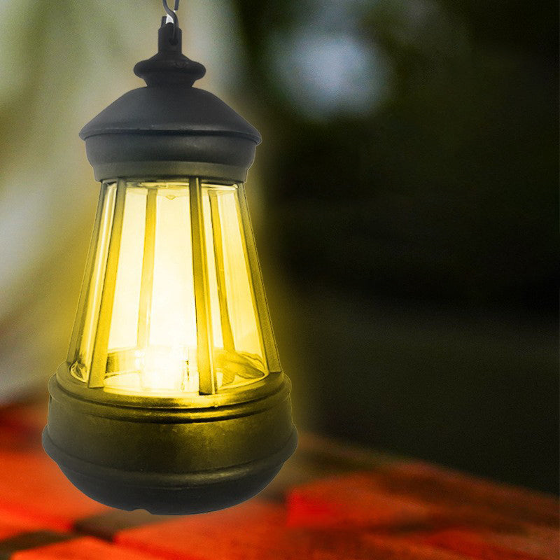 Modern Minimalist Solar Portable Round Tower Iron LED Outdoor Light For Garden | Stornfield